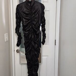 Faux Leather Dress